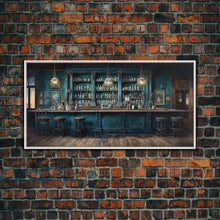 Load image into Gallery viewer, Bar Decor, Prohibition Wall Art, Saloon Wall Art, Canvas Print, Wall Hanging, Panoramic Art, Farmhouse Wall Decor, Kitchen Print, Gift Ideas
