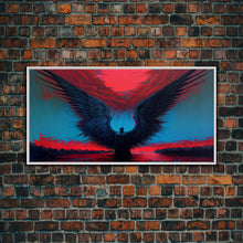Load image into Gallery viewer, Angel Gabriel, Angelic Art, Gothic Angel Framed canvas print, cool colorful wall decor
