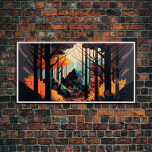 Carregar imagem no visualizador da galeria, Forest fire seen through a kaleidoscope, framed canvas print, wall art
