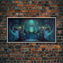 Cargar imagen en el visor de la galería, Fantasy wall art, canvas print, magical forest, fantasy landscape art, ready to hang wall art
