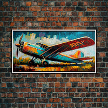 Carregar imagem no visualizador da galeria, Aeroplane Art, Antique Airplane Painting Canvas Print, Framed Canvas Art, Above Sofa Art, Gift for RC Plane Pilot

