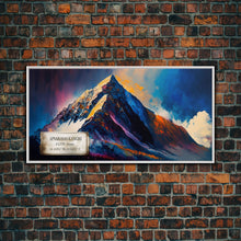 Carregar imagem no visualizador da galeria, Apsarasas Kangri, Wall Art, Original Mountain Painting Print, Travel Poster, Mountain Landscape Wall Decor, Abstract Mountain Art
