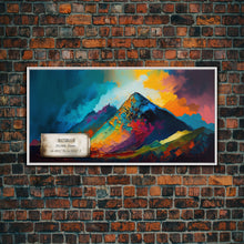 Load image into Gallery viewer, Batura II, Mountain Wall Art, Framed Canvas Print, Mountain landscape Paining Print, Abstract Landscape Art
