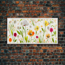 Load image into Gallery viewer, Botanical wall art, spring flowers, canvas print, dorm art for girls

