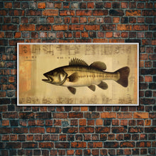 Load image into Gallery viewer, Fish Wall Decor, Animal Wall Art, Nature Wall Art, Minimalist Wall Decor, Panoramic Wall Decor, Canvas Print, Wall Art, Framed Canvas Art
