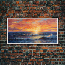 Carregar imagem no visualizador da galeria, Beach Art, Framed Canvas Print, Beach Wall Art, Gift For Him, Above Sofa Art, Centerpiece Art, Wall Decor, Beach Print, Beach Wall Decor
