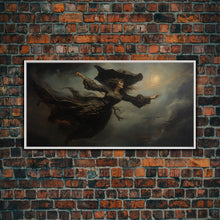 Load image into Gallery viewer, Witch Art Print, Framed Canvas, Halloween Art, Witch Wall Art, Witchy Art, Witch Wall Decor, Witch Sign, Wiccan Art, Gothic Victorian Art
