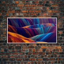 Carregar imagem no visualizador da galeria, Beautiful Geological art, Geology, Colorful stone formations, ready to hang canvas print wall art, framed canvas wall art, mancave wall art
