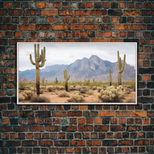 Load image into Gallery viewer, Desert Wall Art, Desert Decor, Framed Canvas Print, Desert Photography, Cactus Wall Art, Southwestern Decor, Landscape Prints, Boho Wall Art
