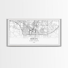 Carregar imagem no visualizador da galeria, Akron Street Map, Ohio Map, Map Print, Modern Art, Wall Art, Canvas Print, Wall Hanging, Office Wall Décor, Couples Gift, City Map Canvas
