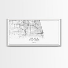 Cargar imagen en el visor de la galería, Chicago Street Map, Illinois Map, Map Print, Modern Art, Wall Art, Canvas Art, Apartment Décor, Housewarming Gift, Dorm Wall Art, Office Art

