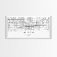 Load image into Gallery viewer, Des Moines Street Map, Iowa Map, Map Print, Minimalist Art, Wall Art, Canvas Art, Girls Bedroom Décor, Dorm Room Décor, Gift For Dad, Office
