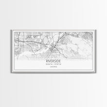 Load image into Gallery viewer, Riverside City Map, California Art, Map Print, Minimalist Wall Art, Wall Art, Canvas Art, Panoramic Wall Art, Gift For Graduation, Room Art
