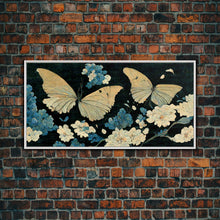 Carregar imagem no visualizador da galeria, Butterfly canvas part, beautiful butterfly wall art, wall art for girls, living room art, guest room art
