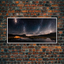 Cargar imagen en el visor de la galería, Stars Night Sky Galaxy River Lake Landscape Fine Art Print, Wall Art Print, Wall Décor, Wall Poster
