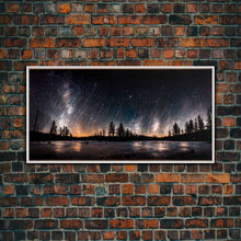 Carregar imagem no visualizador da galeria, Canvas Wall Art Landscape Mountains Nature Painting Prints Minimalist Modern Home Artwork Decoration Night Sky With Stars
