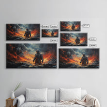 Load image into Gallery viewer, Framed Canvas Print - Marooned - Astronaut Stranded on an Alien Planet, Scifi Wall Art, Science Fiction, Dystopian Space Travel Art
