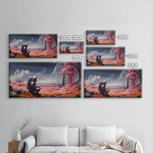 Load image into Gallery viewer, Framed Canvas Print - Stranded - Astronaut Stranded on an Alien Planet, Scifi Wall Art, Science Fiction, Dystopian Space Travel Art
