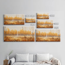 Carregar imagem no visualizador da galeria, Fall Centerpiece Landscape Painting Canvas Print, Autumn Decor, Fall Centerpiece, Fall Home Decor, Fall Wall Decor, Fall Home Decor
