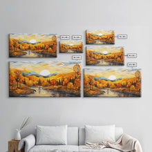 Carregar imagem no visualizador da galeria, Abstract Wall Art, Fall Decor, Autumn Wall Art, Fall Trees, Landscape Art, Canvas Wall Art, Wall Print, Country Home Decor, Thank You Gift
