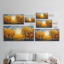 Carregar imagem no visualizador da galeria, Fall Wall Art, Abstract Nature Print, Sunset Art, Fall Leaves, Country Home Decor, New Homeowner Gift, Canvas Wall Art, Wall Hanging
