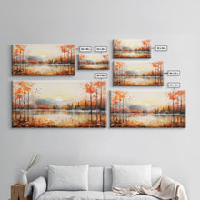 Carregar imagem no visualizador da galeria, Beautiful Sunset Landscape Painting On Canvas, Original Canvas Print Nature Art, Fancy Landscape Wall Art, Bedroom Wall Decor Gifts Boho Art
