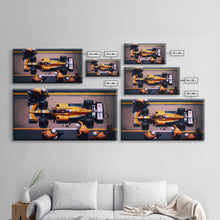 Carregar imagem no visualizador da galeria, Formula 1 canvas wall art, Car racing art, F1 Pit Stop framed canvas print, Racing car gift Formula 1 wall decor poster
