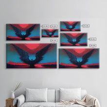Load image into Gallery viewer, Angel Gabriel, Angelic Art, Gothic Angel Framed canvas print, cool colorful wall decor

