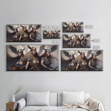 Load image into Gallery viewer, The Valkyries, Norse Mythology, Framed Canvas Print, Norse Fantasy Art
