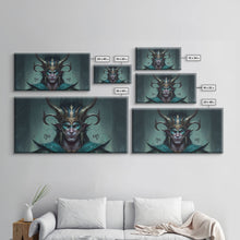 Carregar imagem no visualizador da galeria, Aesthetic Loki the Trickster God, Norse Mythology, Framed Canvas Print, Extra Large Art, Fantasy Decor, Pastel Aesthetic Art
