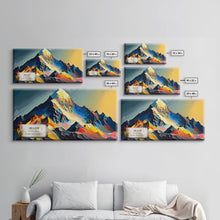 Carregar imagem no visualizador da galeria, Abi Gamin, Wall Art, Original Mountain Painting Print, Travel Poster, Mountain Landscape Wall Decor, Mountains of India
