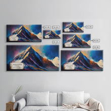 Carregar imagem no visualizador da galeria, Apsarasas Kangri, Wall Art, Original Mountain Painting Print, Travel Poster, Mountain Landscape Wall Decor, Abstract Mountain Art
