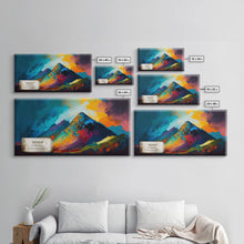 Load image into Gallery viewer, Batura II, Mountain Wall Art, Framed Canvas Print, Mountain landscape Paining Print, Abstract Landscape Art

