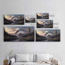 Load image into Gallery viewer, Mountain Canvas Print Wall Art, Mountain Landscape Painting, Mount Rainier, Washington Mountains, Travel  Art, Watercolor Painting

