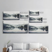 Load image into Gallery viewer, Blue Lake Art | Framed Canvas Print | Blue Lake Painting | Oregon Lake House Decor | Guest Room Landscape Painting | Sparks Lake Painting
