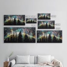 Load image into Gallery viewer, Pine Tree Gift, Forest Landscape Wall Art, Framed Canvas Print, Pine Tree Canvas, Pine Tree Artwork, Pine Tree Canvas Art, Wall Decor
