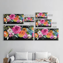 Carregar imagem no visualizador da galeria, Abstract Flower Wall Decor, Floral Wall Art, Nature Wall Decor, Panoramic Wall Decor, Canvas Print, Wall Art, Framed Canvas Art

