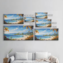 Carregar imagem no visualizador da galeria, Beach Wall Art, Ocean Wall Art, Nautical Print, Tropical Art, Panoramic Art, Wall Art, Canvas Art, Landscape Art, Beach House Wall Art
