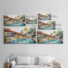 Load image into Gallery viewer, Architectural Print, House Portrait, Watercolor House, Panoramic Art, Wall Art, Canvas Art, Landscape Art, Realtor Thank You, Above Bed Art

