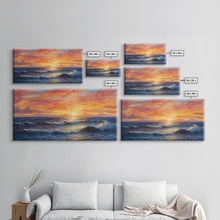 Carregar imagem no visualizador da galeria, Beach Art, Framed Canvas Print, Beach Wall Art, Gift For Him, Above Sofa Art, Centerpiece Art, Wall Decor, Beach Print, Beach Wall Decor
