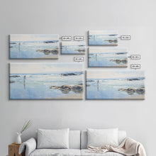 Carregar imagem no visualizador da galeria, Beach Art, Framed Canvas Print, Wall Art, Woman On The Beach, Oil Painting Abstract Landscape Art, Beach House Art, Beach Painting
