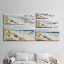 Load image into Gallery viewer, Framed Ocean Art, Beach Wall Art, Canvas Print, Framed Wall Art, Living Room Wall Decor, Abstract Landscape Art, Beach Painting
