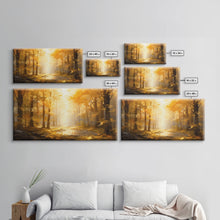 Carregar imagem no visualizador da galeria, Fall Wall Decor, Forest Wall Art, Trees Art Print, Panoramic Art, Wall Art, Canvas Art, Landscape Art Print, Above Bed Décor, Farmhouse Art
