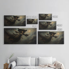 Load image into Gallery viewer, Witch Art Print, Framed Canvas, Halloween Art, Witch Wall Art, Witchy Art, Witch Wall Decor, Witch Sign, Wiccan Art, Gothic Victorian Art
