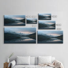 Carregar imagem no visualizador da galeria, Calm Reflection Of A Lake and Mountains, ready to hang canvas print wall art, Lakehouse Cabin Wall Decor
