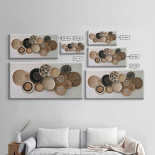 Load image into Gallery viewer, Basket Wall Decor Framed Canvas Print, Boho Wall Art, Wicker Round Bowl Art, Wicker Wall Art Print
