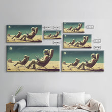 Carregar imagem no visualizador da galeria, Alien Astronauts On Vacation, Canvas Wall Art, Space Art, Ready To Hang Canvas Print, Gift For Him, Gamer Room Art, Large Wall Decor
