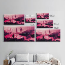 Load image into Gallery viewer, Surreal Dystopian Cyberpunk Art, ready to hang canvas print, framed art
