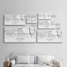 Carregar imagem no visualizador da galeria, Anchorage Street Map, Alaska Map, Map Print, Modern Art, Wall Art, Canvas Print, Bedroom Décor, City Map Wall Art, Minimalist Décor, Prints
