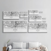 Carregar imagem no visualizador da galeria, Atlanta Street Map, Georgia Map, Map Print, Modern Art, Wall Art, Canvas Print, Housewarming Gift, Above Bed Prints, Wall Prints
